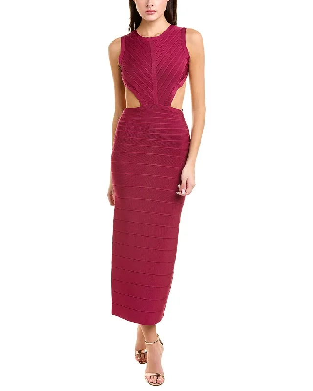 Herve Leger Cutout Back Gown Vacation unclassified dresses