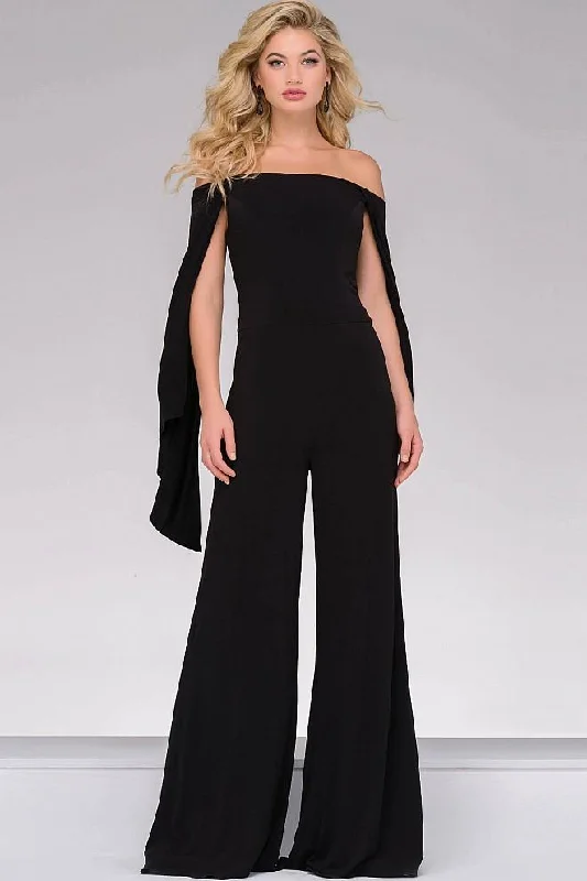 Jovani 39598 Off the Shoulder Jersey Jumpsuit 1 pc Black in size 6 Available Smocked unclassified dresses Jovani 39598 Off the Shoulder Jersey Jumpsuit 1 pc Black in size 6 Available Smocked unclassified dresses
