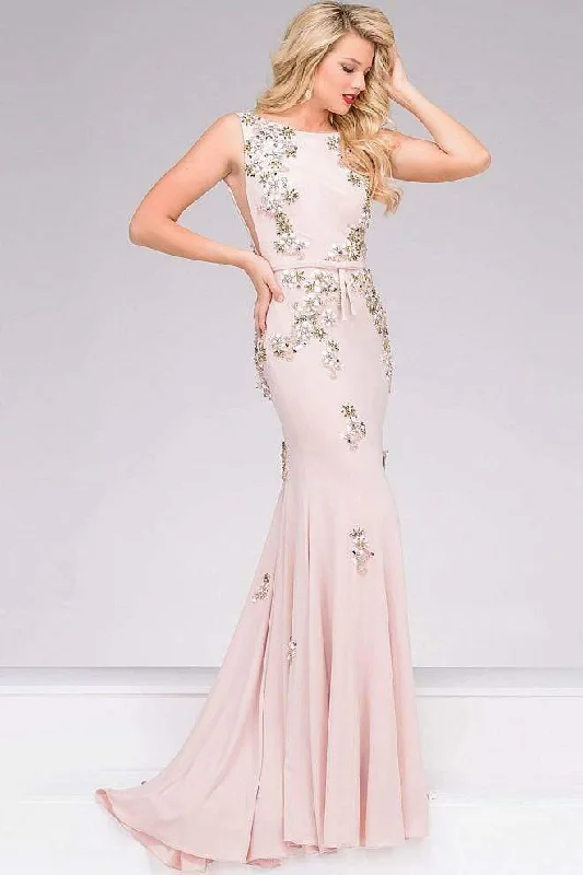 Jovani - 42296 Jersey Embellished Prom Dress - 1 pc Blush in Size 0 Available Wrap unclassified dresses Jovani - 42296 Jersey Embellished Prom Dress - 1 pc Blush in Size 0 Available Wrap unclassified dresses