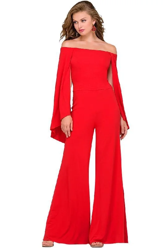 Jovani Off Shoulder Jersey Jumpsuit 39598 1 pc Burgundy in size 0 Available Halter unclassified dresses Jovani Off Shoulder Jersey Jumpsuit 39598 1 pc Burgundy in size 0 Available Halter unclassified dresses
