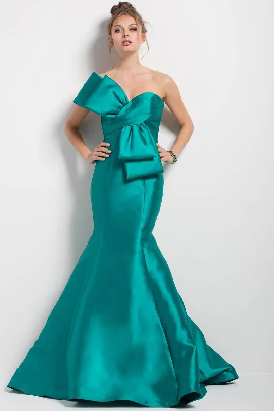 Jovani 51662 Oversized Bow Ornate Strapless Mermaid Gown - 1 pc Green in Size 12 Available Sequin unclassified dresses
