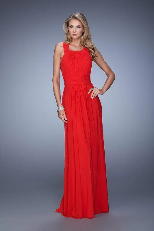 La Femme - Adjustable Strap Ruched Evening Gown 20765SC- 1 pc Red In Size 12 Available Elegant unclassified dresses La Femme - Adjustable Strap Ruched Evening Gown 20765SC- 1 pc Red In Size 12 Available Elegant unclassified dresses