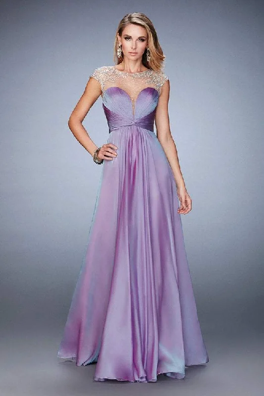 La Femme Embellished Ruched Chiffon Keyhole Gown 22338 Engagement unclassified dresses La Femme Embellished Ruched Chiffon Keyhole Gown 22338 Engagement unclassified dresses
