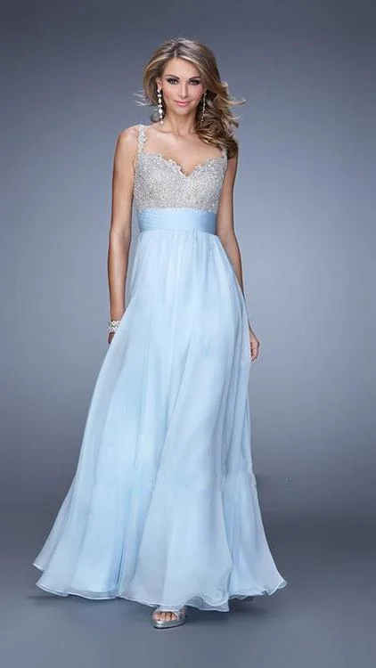 La Femme Embroidered Chiffon Evening Dress 21505 Party unclassified dresses