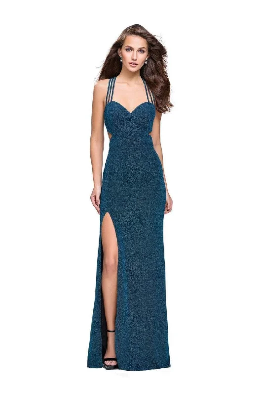 La Femme - Fitted Strappy Sweetheart Back Glitter Jersey Gown 25258 - 1 pc Silver In Size 4 Available Fall unclassified dresses La Femme - Fitted Strappy Sweetheart Back Glitter Jersey Gown 25258 - 1 pc Silver In Size 4 Available Fall unclassified dresses