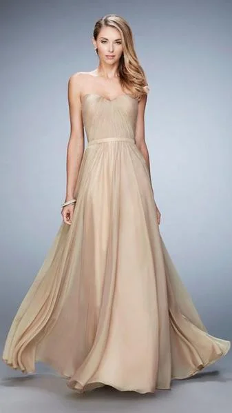 La Femme - Strapless Shirred Sweetheart Gown 20808 - 1 pc Nude In Size 14 Available Embroidered unclassified dresses La Femme - Strapless Shirred Sweetheart Gown 20808 - 1 pc Nude In Size 14 Available Embroidered unclassified dresses