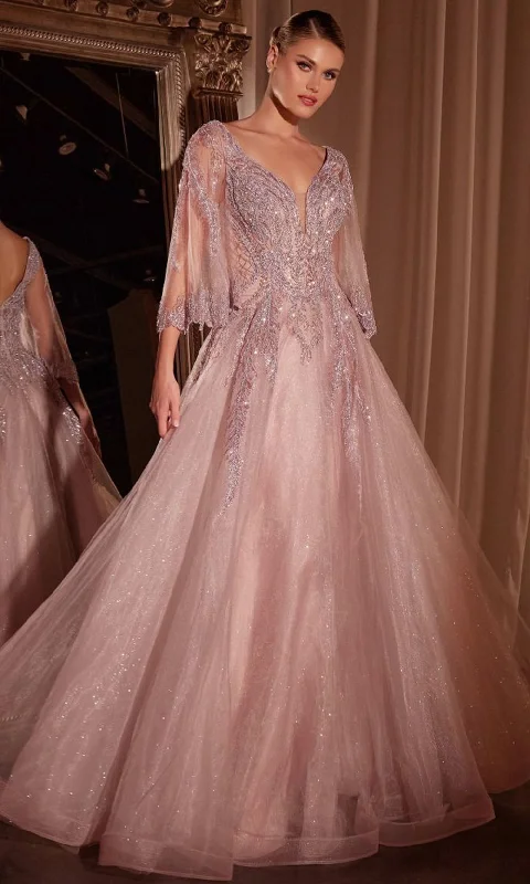 Ladivine CD784 - Embellished Deep V-Neck Evening Gown Date night unclassified dresses Ladivine CD784 - Embellished Deep V-Neck Evening Gown Date night unclassified dresses