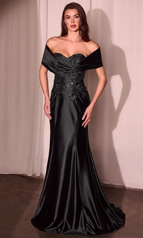 Ladivine CDS507 - Satin Shawl Evening Gown Affordable unclassified dresses