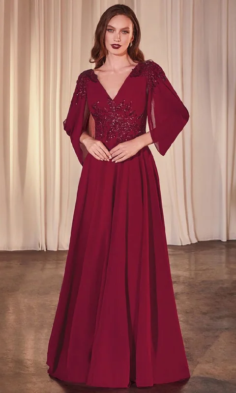 Ladivine CDS508 - Split Sleeve Applique Gown Festival unclassified dresses