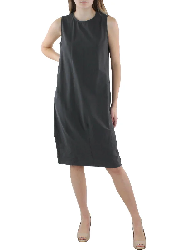 Lantern Womens Round Neck Sleeveless Shift Dress Best-selling unclassified dresses