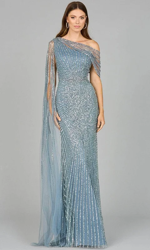 Lara Dresses 29051 - Beaded Cape Asymmetric Evening Dress Elegant evening unclassified dresses