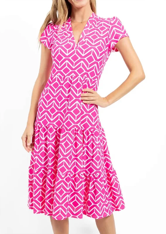 Libby Dress In Spring Pink Breathable unclassified dresses