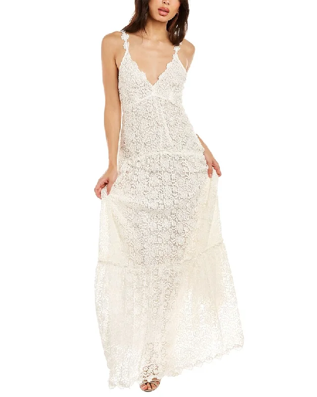 LoveShackFancy Celestia Silk-Lined Gown Long unclassified dresses