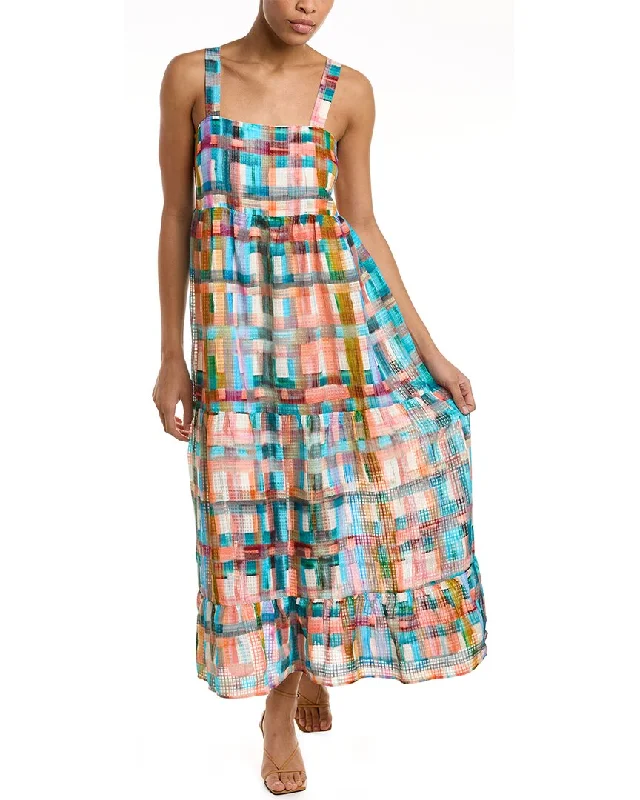 Marie Oliver Petra Linen & Silk Dress Off-shoulder unclassified dresses