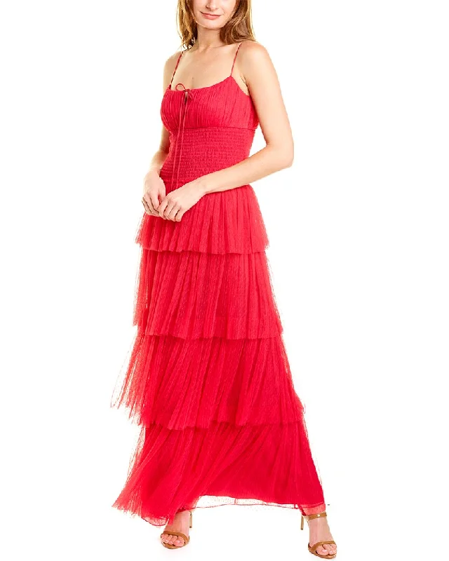 ML Monique Lhuillier Mesh Gown Sequin unclassified dresses