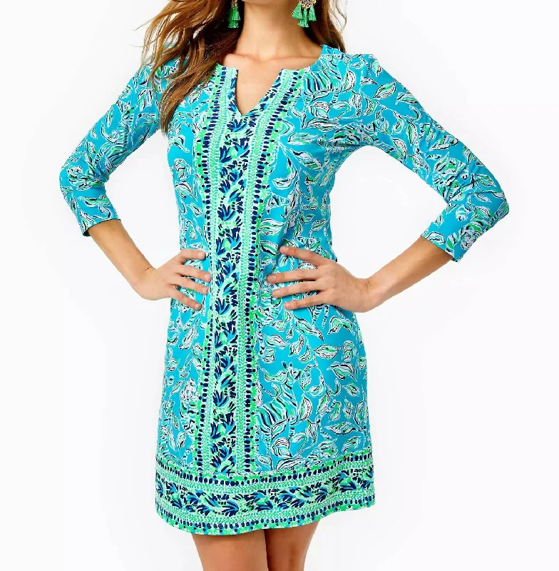 Nadine Dress in Outta Line Engineered Smocked unclassified dresses