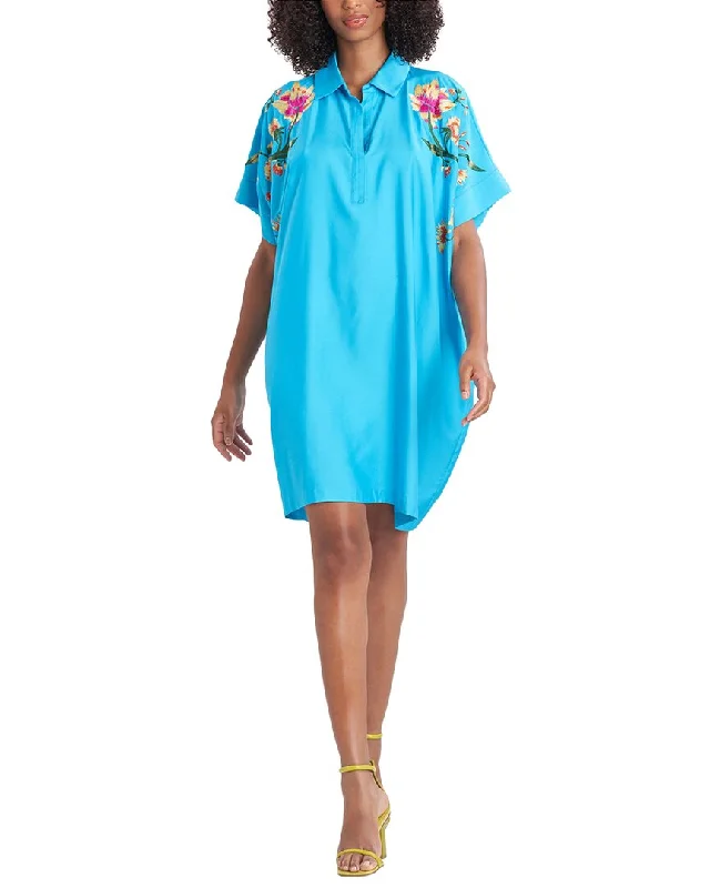 Natori Silk-Blend Caftan Dress Floral unclassified dresses