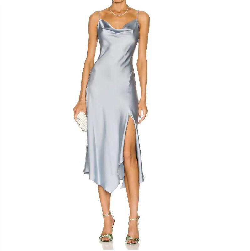Nellie Slip Dress in Cove Off-shoulder unclassified dresses