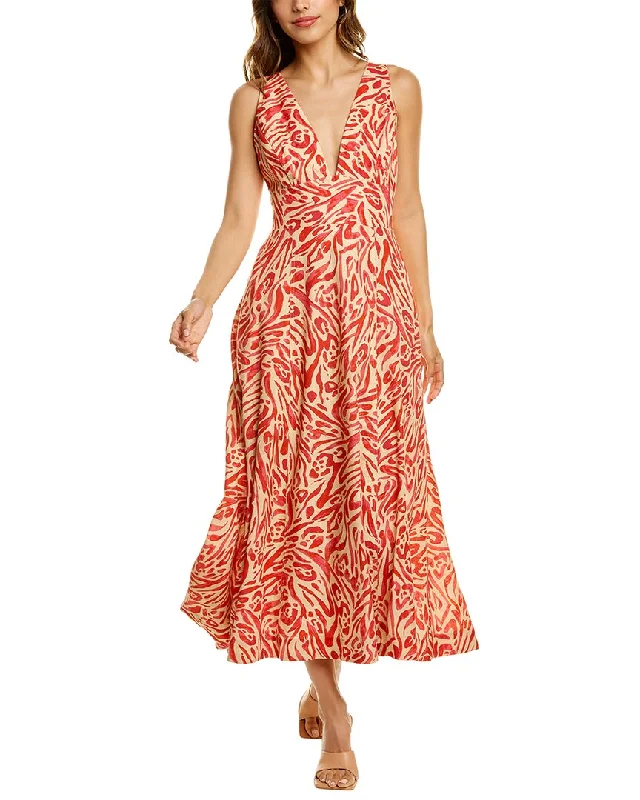 Nicholas Haisley Linen-Blend A-Line Dress Knitted unclassified dresses