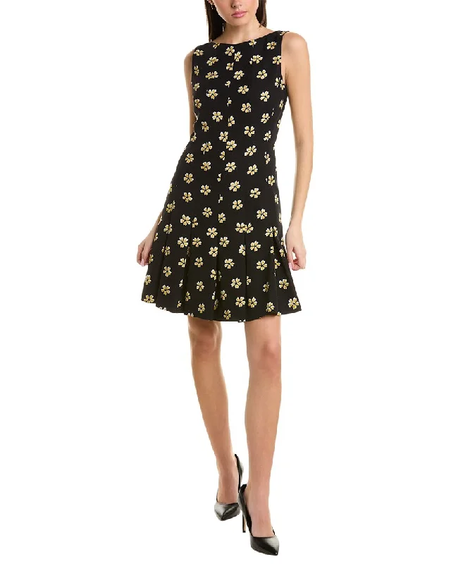 Oscar de la Renta Silk Blossom Georgette Dress Bold pattern unclassified dresses