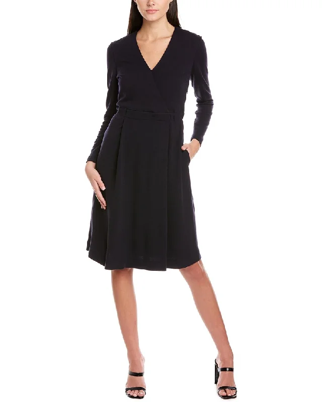 Peserico Wool-Blend Dress Ruched unclassified dresses