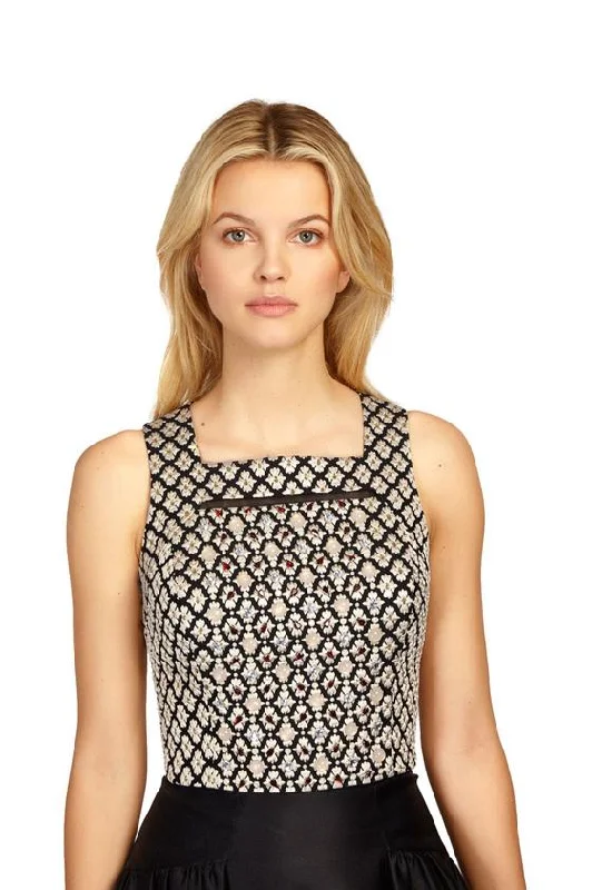 Phoebe Couture Jacquard Beaded Slit Top P281066 - 1 pc Gold/Black in Size 4 Available Graduation unclassified dresses Phoebe Couture Jacquard Beaded Slit Top P281066 - 1 pc Gold/Black in Size 4 Available Graduation unclassified dresses