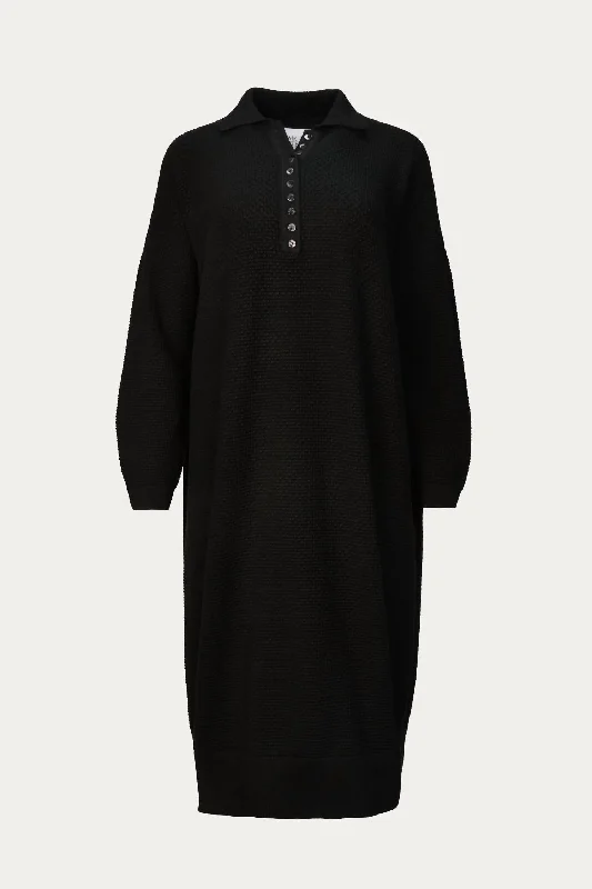 Polo Dress in Black Mesh unclassified dresses