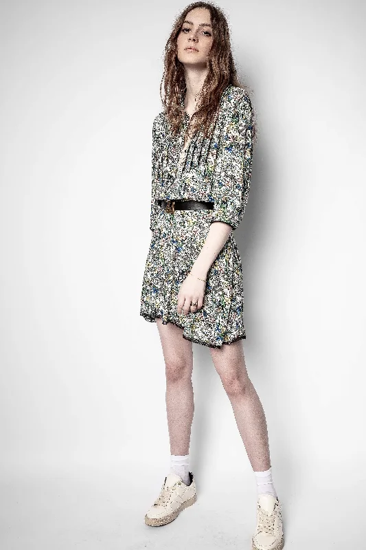 Raspail Crinkle Flower Dress Knitted unclassified dresses