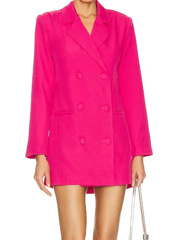 Reagan Suit Dress in Hot Pink Knitted unclassified dresses