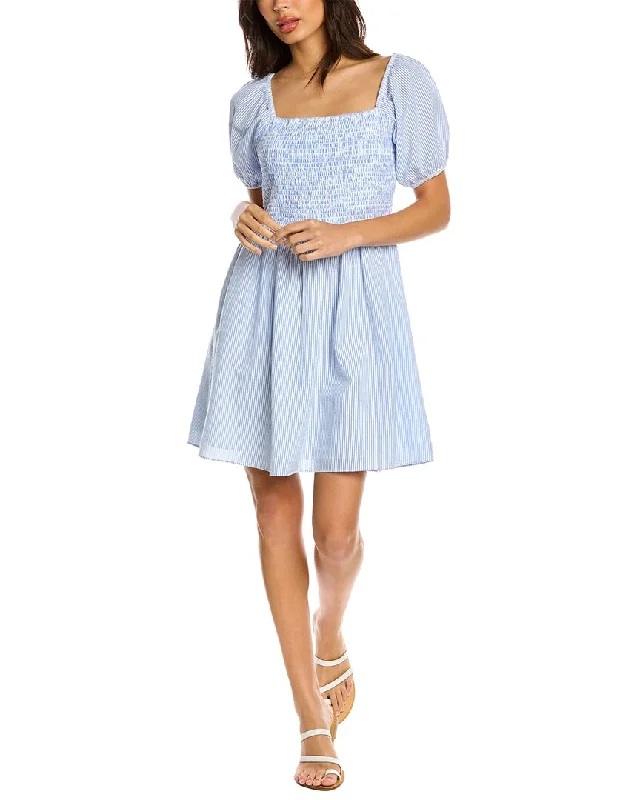 Sail to Sable Seersucker A-Line Dress Mesh unclassified dresses
