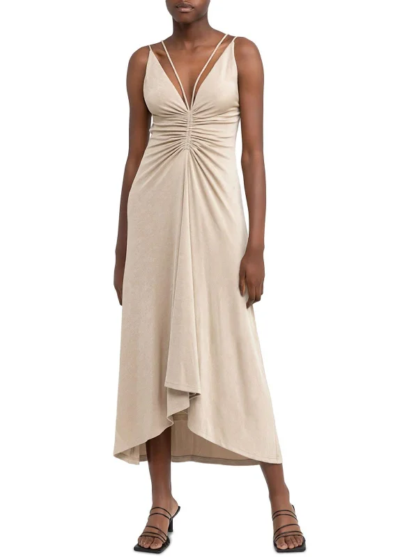 Sassari Womens Knit Shirred Halter Dress Summer unclassified dresses