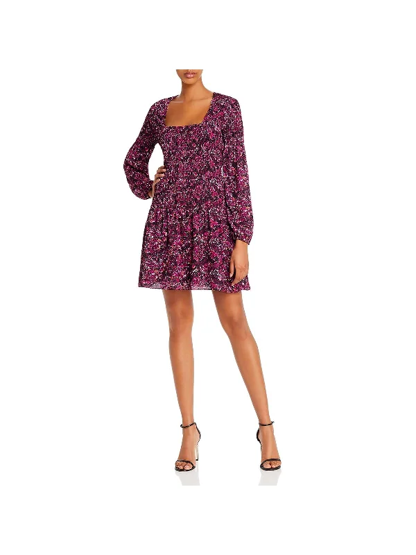 Tiara Womens Printed Smocked Casual Dress Embroidered unclassified dresses