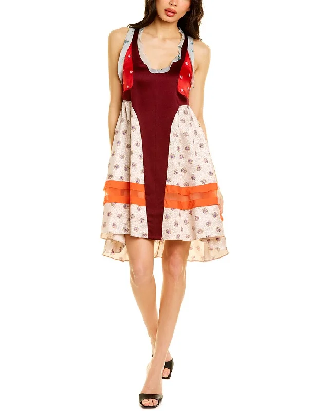 Valentino Silk A-Line Dress Embroidered unclassified dresses
