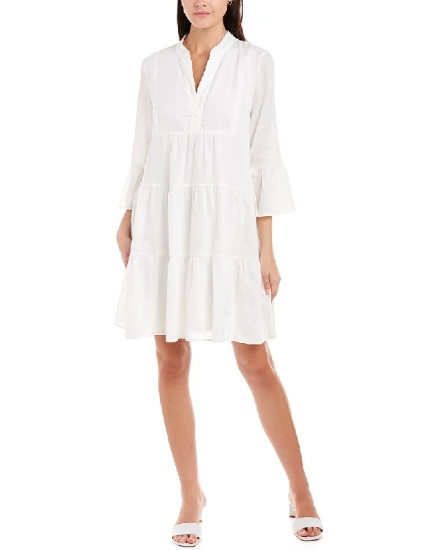 Vince Camuto Linen-Blend A-Line Dress Pastel unclassified dresses