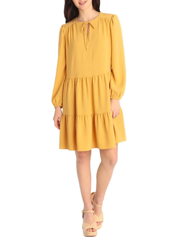 Womens Gathered Knee Length Fit & Flare Dress Short unclassified dresses
