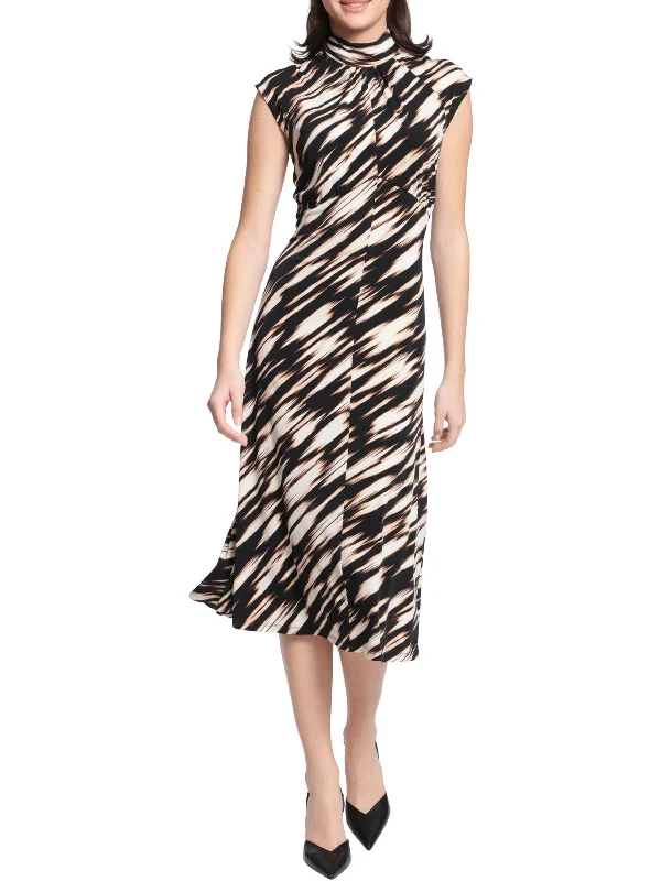 Womens Printed Mid Calf Shift Dress Fashionable unclassified dresses