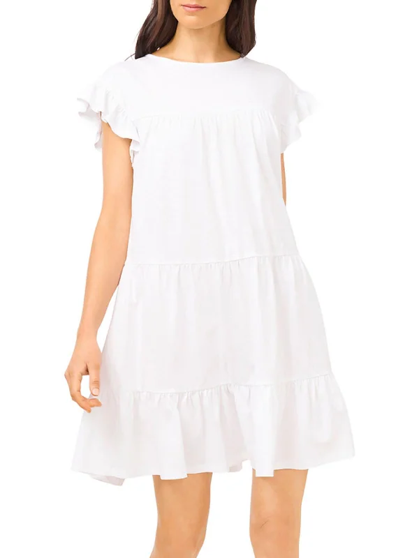 Womens Tiered Ruffled Shift Dress Party unclassified dresses